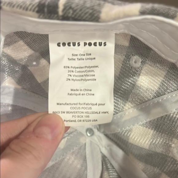 Buffalo Check Checkered Gray and White Baseball Style Cap - Picture 10 of 11